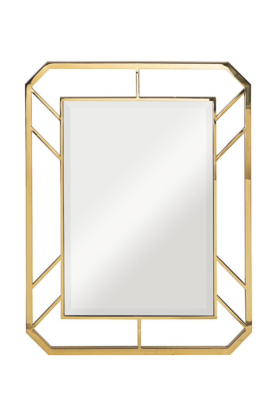 Зеркало в металлической раме (золото) KFG081