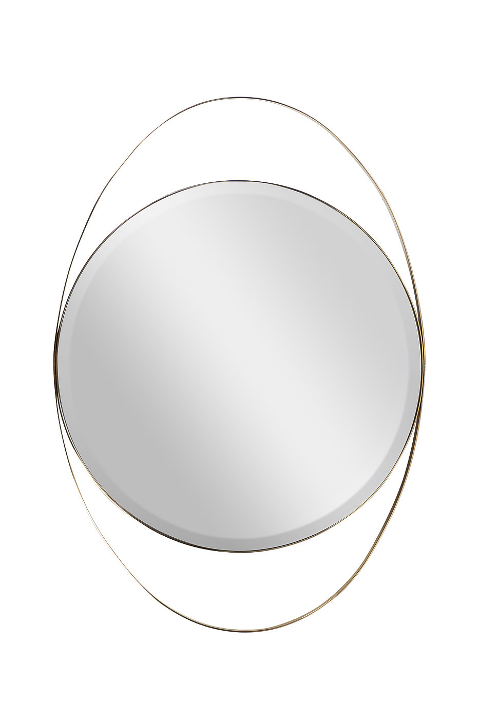 Зеркало в металлической раме (золото) KFG098